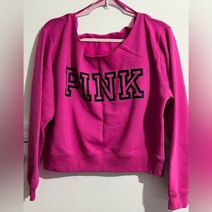 NWOT Victoria Secret PINK fleece cropped sweatshirt XL